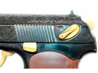 Пневматический пистолет МР-654К-20 (нитрид титана, гравировка) затвор