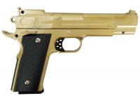 Пистолет Galaxy G.20GD (золотистый) пружинный 6 мм вид сбоку