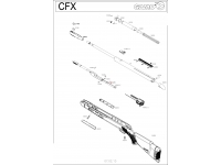 взрыв-схема пневматического пистолета Gamo CFX 3Дж 4,5 мм