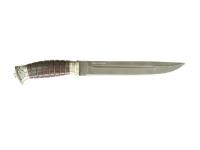Нож Пластунский, дамасская сталь (Ворсма) вид справа