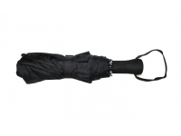 Противоштормовой складной зонт Калашников (черный) в сложенном состоянии