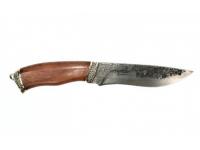 Нож Беркут кован., ст. 9ХС, литье, рукоять из ценных пород дерева вид справа