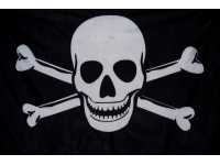 Флаг Весёлый Роджер (пиратский)  60-90 и флагшток