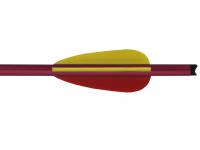 Стрела арбалетная алюминиевая МК-AL16R (красная) оперение