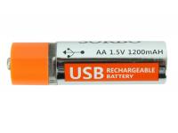 Аккумуляторная батарейка АА Sorbo USB 1.5V 1200mAH