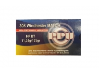 Патрон 7,62*51 (.308 Win) PPU Match HP BT 11,34 г. (в пачке 20 шт, цена 1 патрона) - коробка