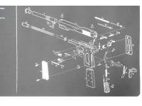 Коврик для чистки оружия Colt 1911 (42,5x28 см, черно-белый) вид №1