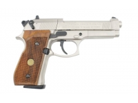 Пневматический пистолет Umarex Beretta 92 FS никель с деревянными рукоятками б/у №H14612035 вид справа