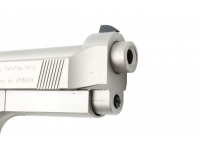 Пневматический пистолет Umarex Beretta 92 FS никель с деревянными рукоятками б/у №H14612035 дуло