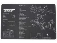Коврик для чистки оружия Glock 42,5х28 см (черно-белый)