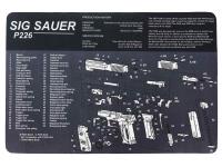 Коврик для чистки оружия Sig Sauer P226 (42,5x28 см, черно-белый)