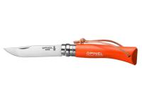 Нож Opinel серии Tradition Trekking №07 (клинок 8 см, нерж. сталь, рукоять - бук, цвет - оранжевый, темляк)