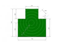 Мишень для пристрелки пистолетов №4 грудная (500x500 мм)