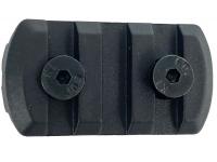 Планка Пикатинни DLG Tactical M-LOK на 3 шага (черный) вид сбоку