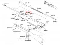 Уплотнение ствола Crosman CO1K77, CO1K77X на схеме