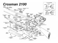 Кожух ствола Crosman 2100 на схеме