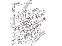 Приклад в сборе Remington 11-87 калибр 12, пластик (80) взрыв-схема