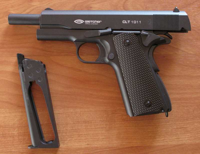 1)Мелкий ремонт пистолета Gletcher CLT 1911 (Cybergun Tanfoglio Colt 1911)