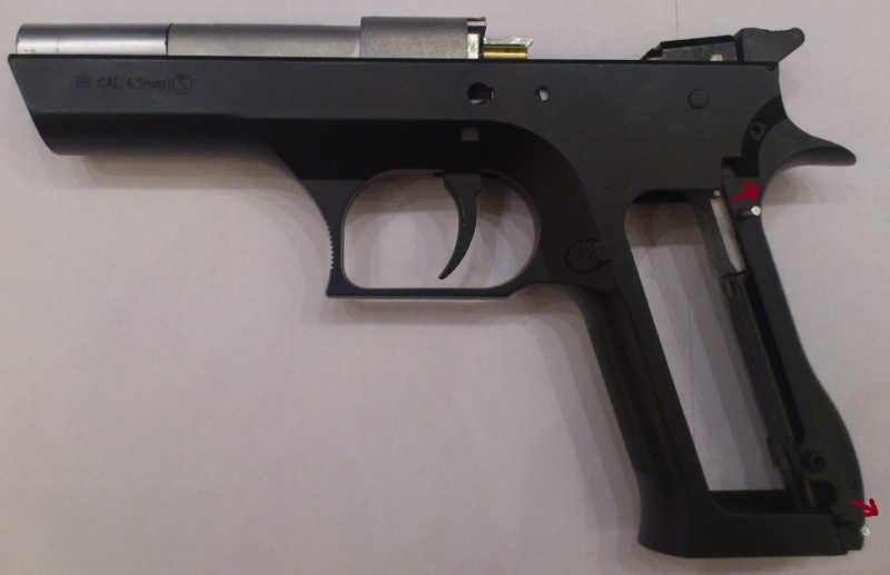 6)Разборка пистолета Gletcher JRH 941