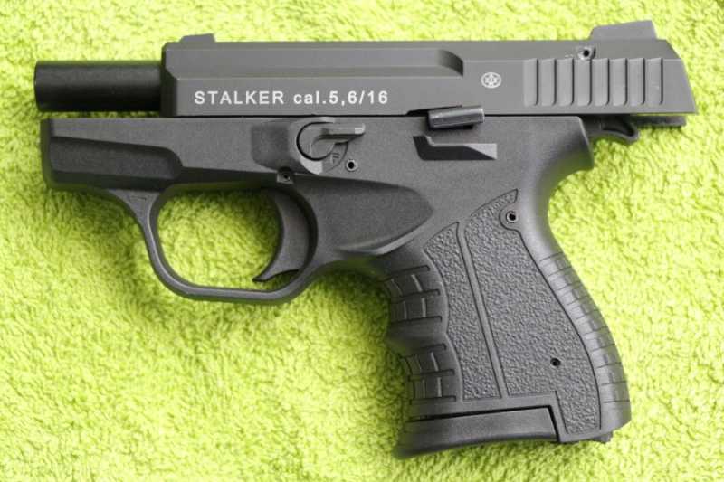 2)Пистолет STALKER сигнальный 5,6x16 (черный) M906