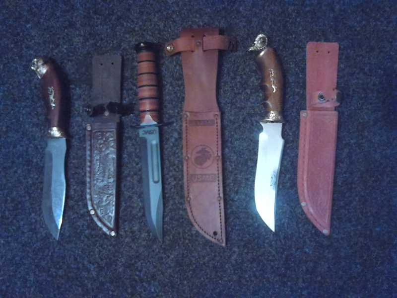 26)Ka-Bar Fighting Knife USMC - нож морпеха.