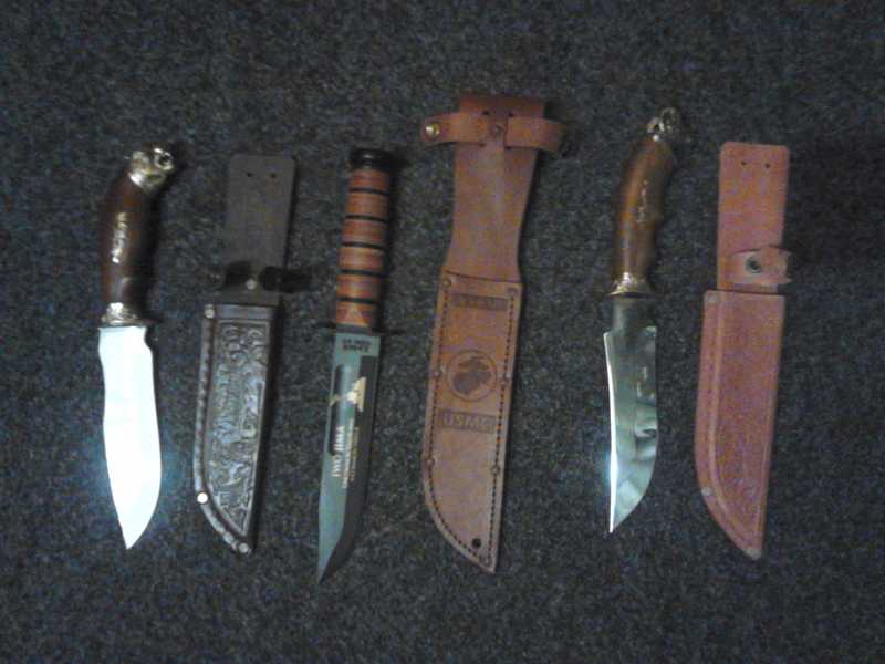 27)Ka-Bar Fighting Knife USMC - нож морпеха.