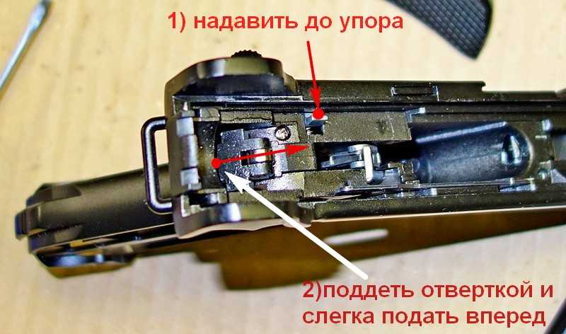 5)Устранение заклинивания УСМ Gletcher Parabellum(частный случай).