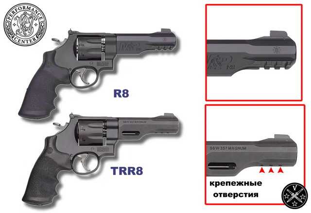 Сравынение рквольвером Смит энд Вессон  TRR8 и R8