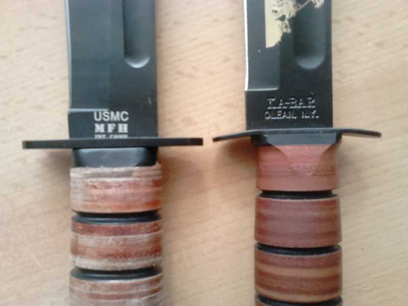 3)Ножи KA-BAR vs. MFH. Найди отличия.