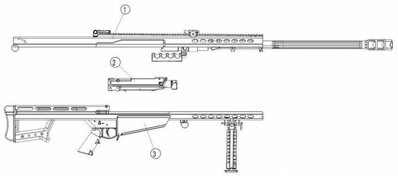 5)Крупнокалиберные снайперские винтовки Barrett M82A1/M107A1