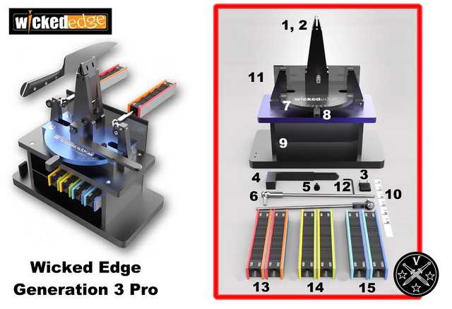 Приспособление для заточки ножей компании «Wicked Edge», модель «Generation 3 Pro»