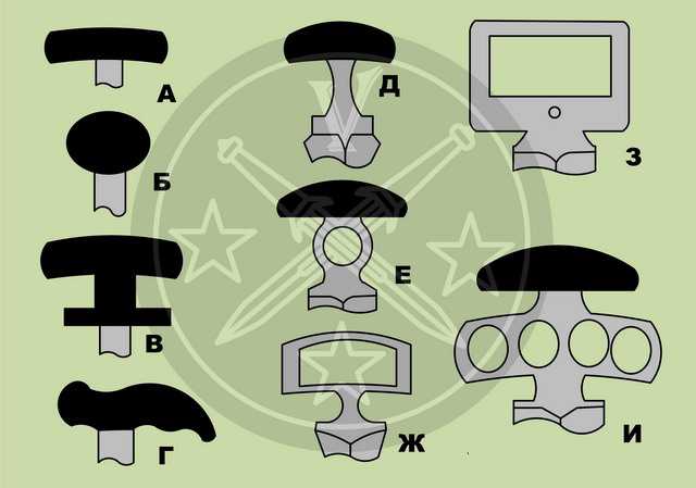 Форма рукояти тычковых ножей