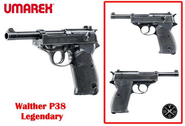 Коллекционный пневматический пистолет-легенда Walther P38 Legendary