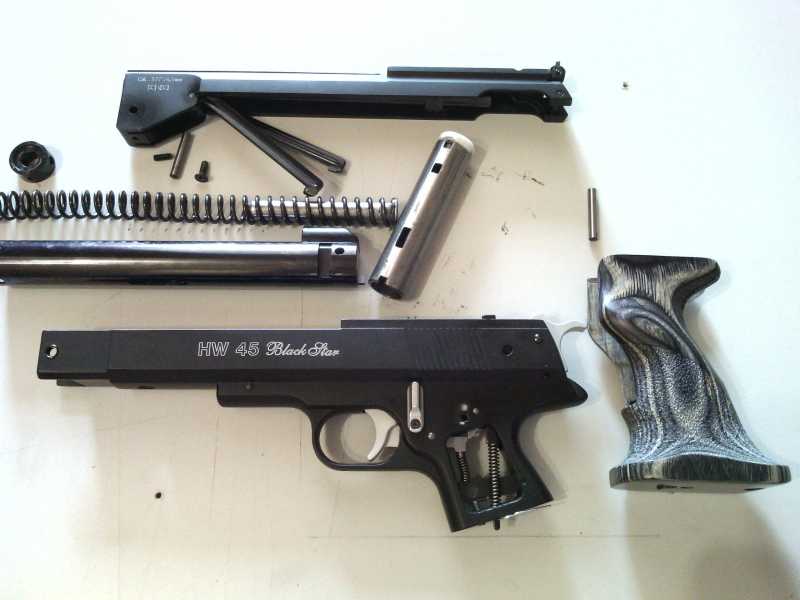 12)Обзор- разборка Weihrauch hw 45 Black Star.