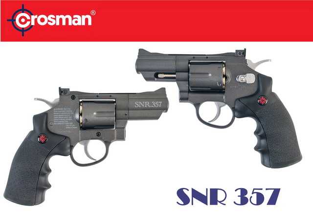 1)Новый пневматический револьвер «Crosman SNR357»