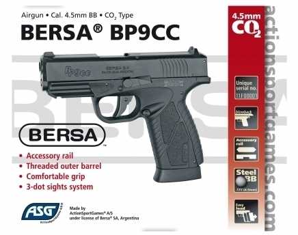 2)Пневматический пистолет ASG BERSA BP 9CC