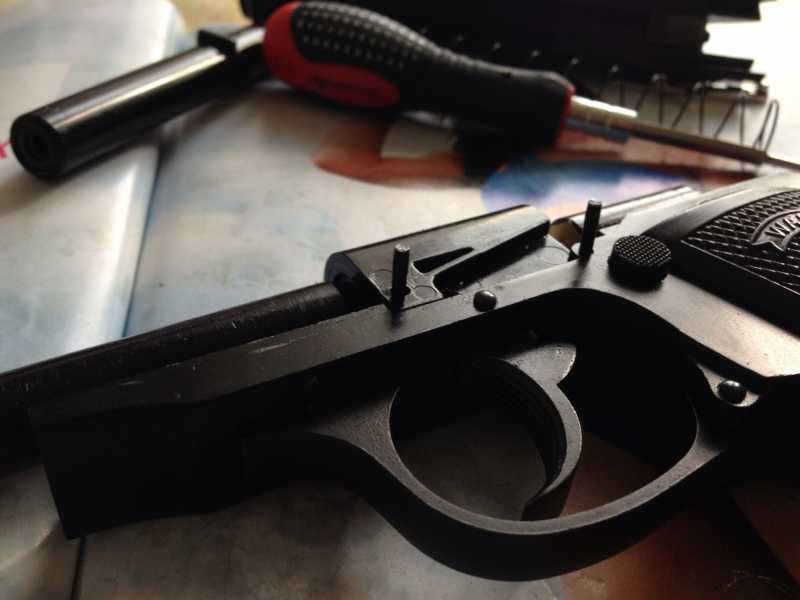 13)Замена ствола Walther PPK/S (Umarex) на стальной