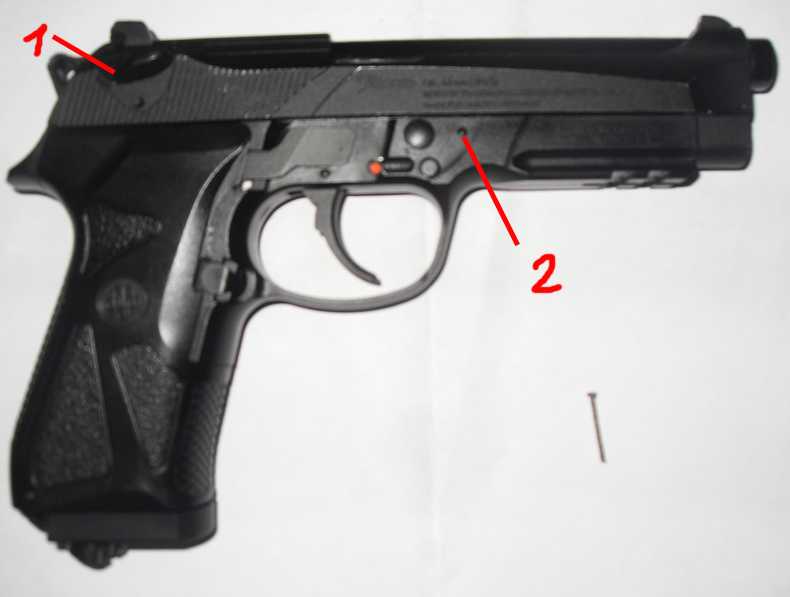 1)Разборка Beretta 90 two black