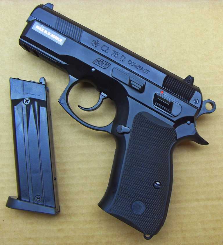 6)Спринговый пистолет ASG CZ 75D Compact. 