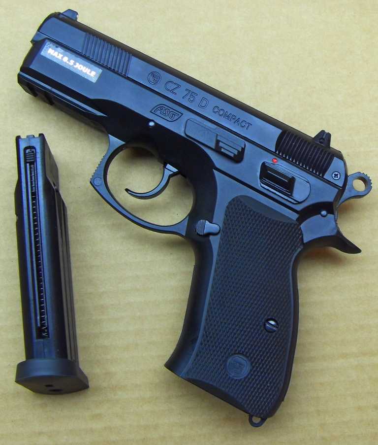 7)Спринговый пистолет ASG CZ 75D Compact. 