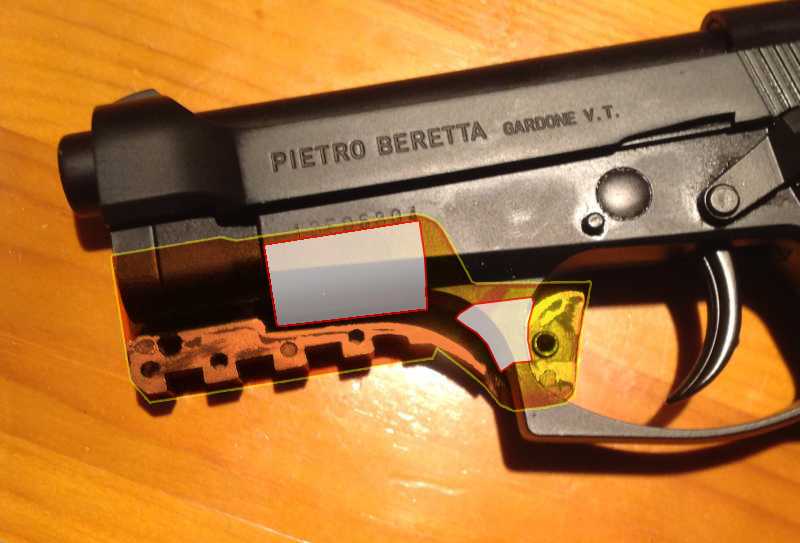 10) Установка ЛЦУ на Umarex Beretta 84FS 