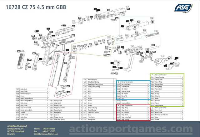 Взрыв-схема ASG CZ75 P07Duty