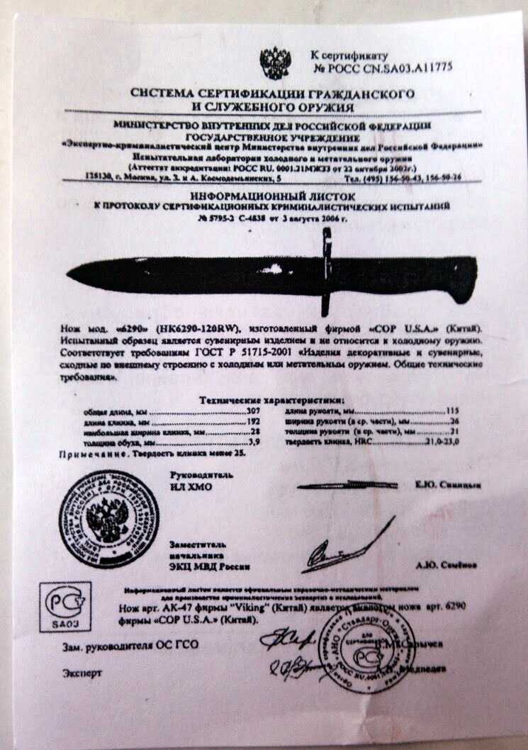 3)Нож АК-47 от Viking - обзор.
