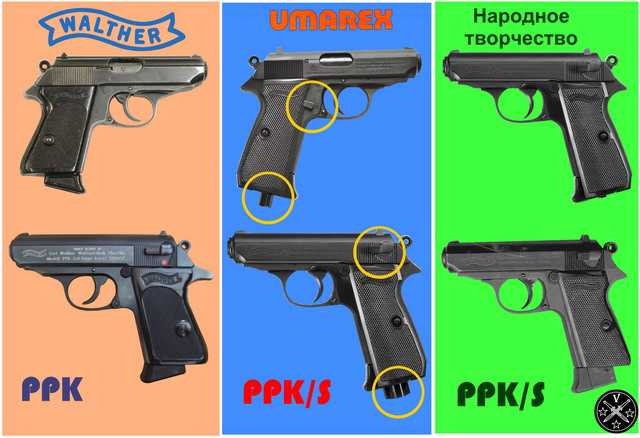 Walter PPK и его пневматическая копия PPK/S