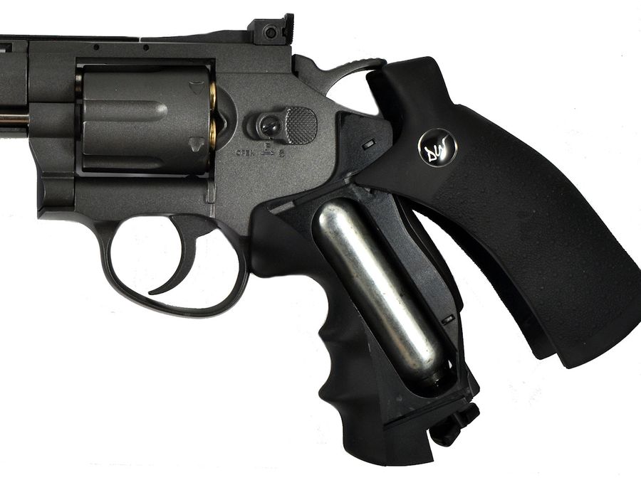 4)Пневматический револьвер ASG Dan Wesson 8